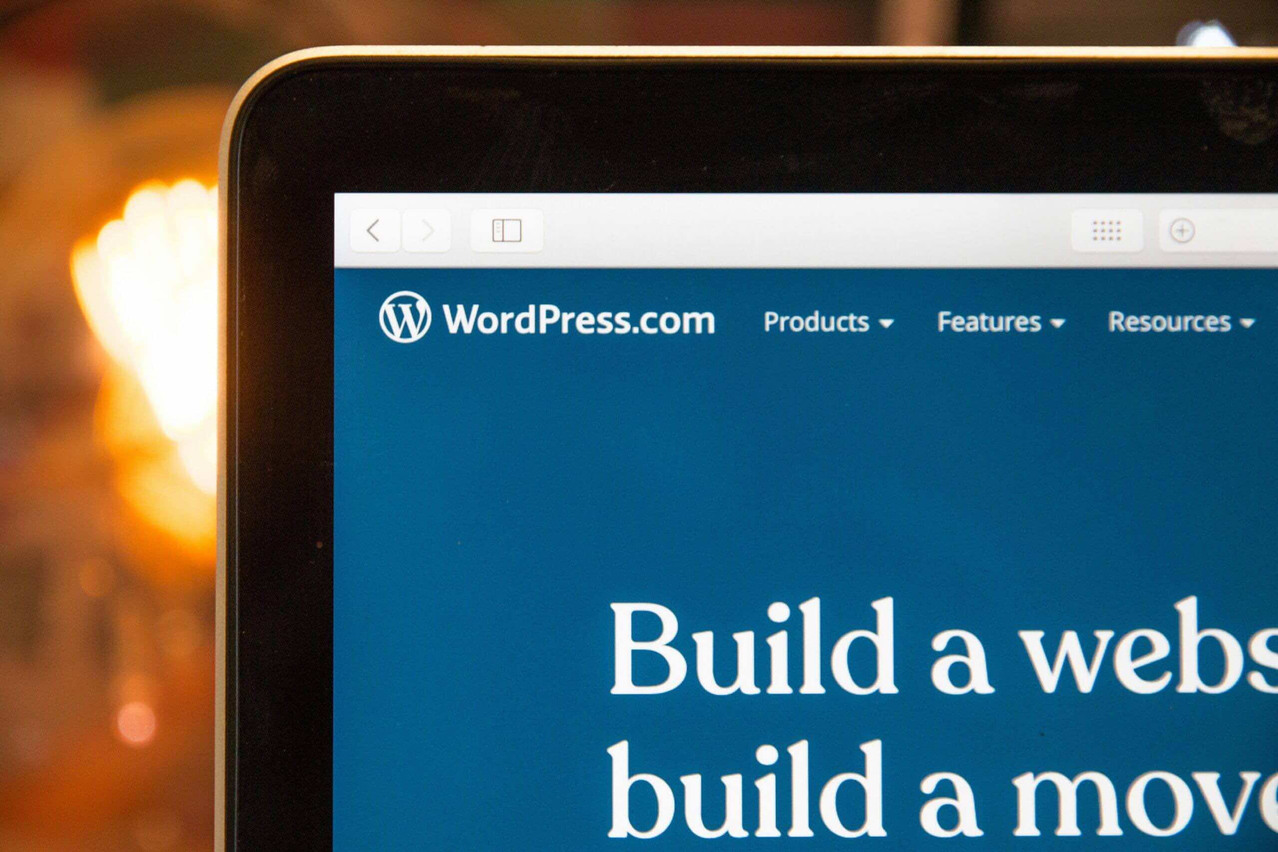 WordPress website close-up highlighting user empowerment and modern design for website creation.