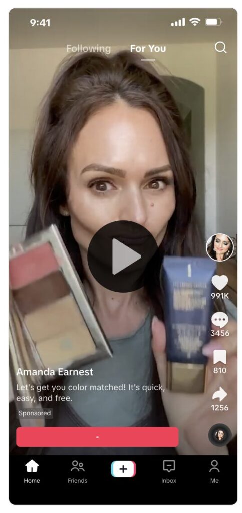 Amanda Earnest Tik Tok Tutorial Video Ad